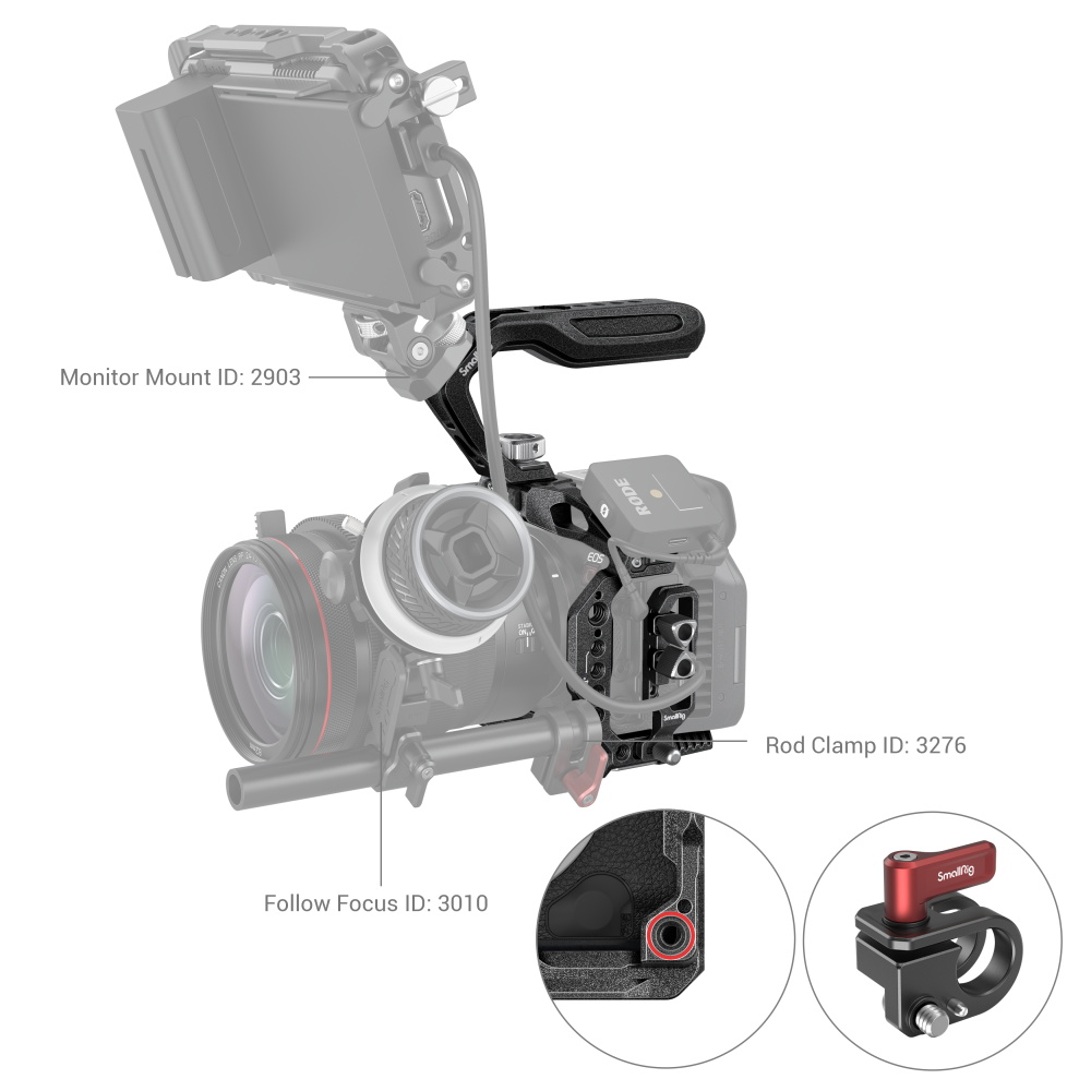 SmallRig “Black Mamba” Handheld Kit za Canon EOS R5 C 3891 - 8